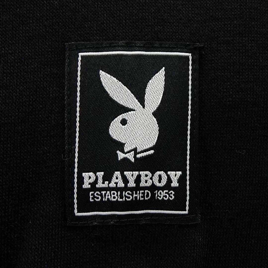 PLAYBOY(プレイボーイ)の新品 プレイボーイ 2023秋冬 裏起毛 ライン スウェット M 黒 メンズのトップス(スウェット)の商品写真