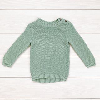 エイチアンドエム(H&M)のH&M エイチアンドエム ベビー キッズ ニット セーター トップス 緑(ニット)