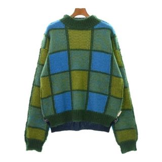 マルニ(Marni)のMARNI マルニ ニット・セーター 48(L位) 緑x青x紺等(総柄) 【古着】【中古】(ニット/セーター)