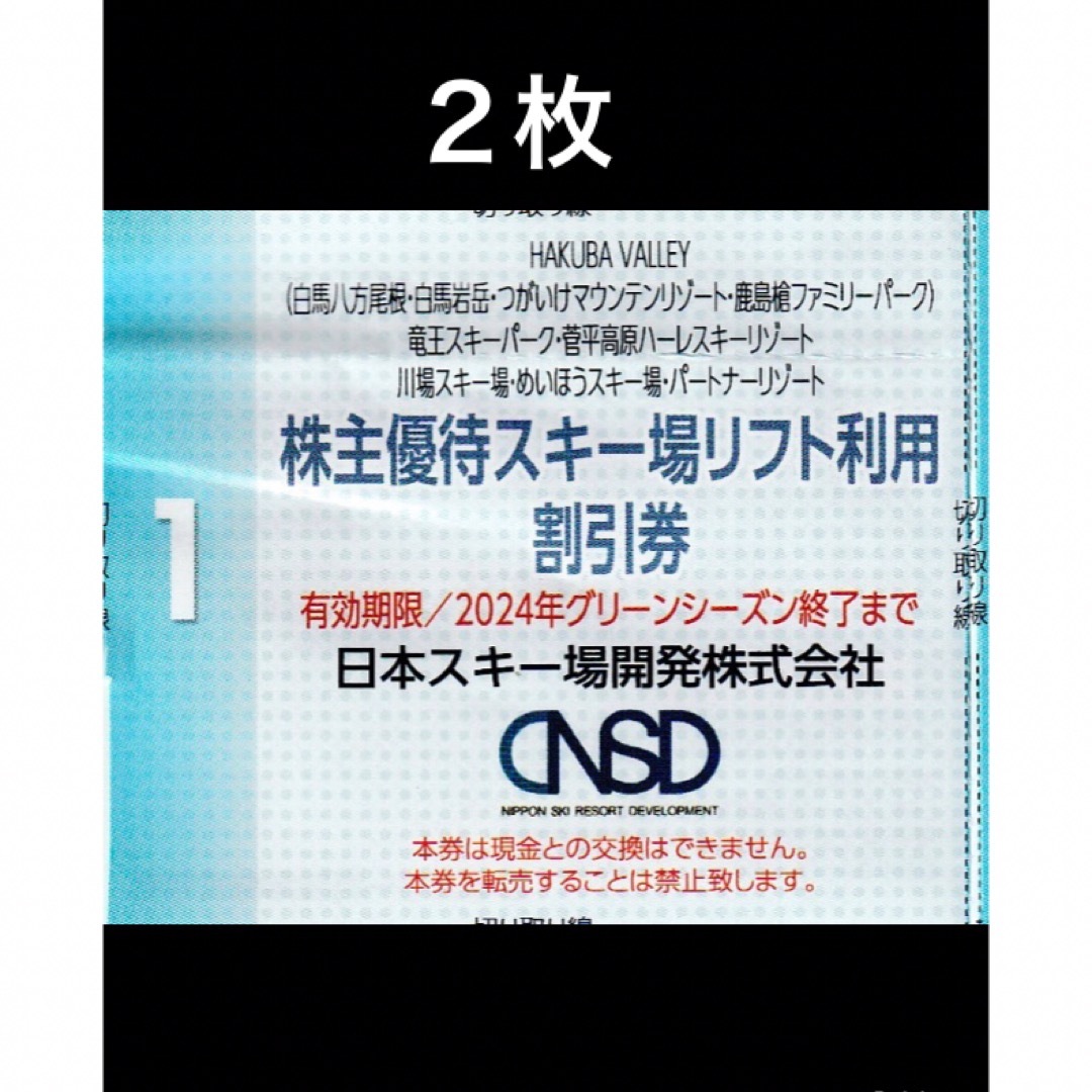 スキー場リフト割引券 竜王 めいほう 菅平 川場 八方尾根 岩岳