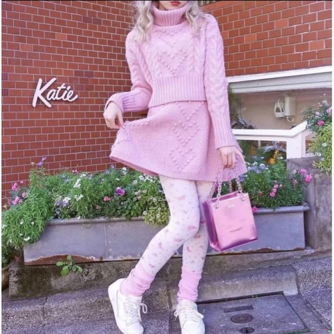 Katie(ケイティー)のKatie winter hearts knit pink レディースのトップス(ニット/セーター)の商品写真