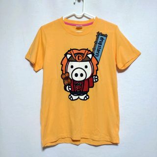 ドラッグストアーズ(drug store's)のドラッグストアーズ　豚林火山　ぶたさんTシャツ　オレンジ   サイズ2(Tシャツ(半袖/袖なし))