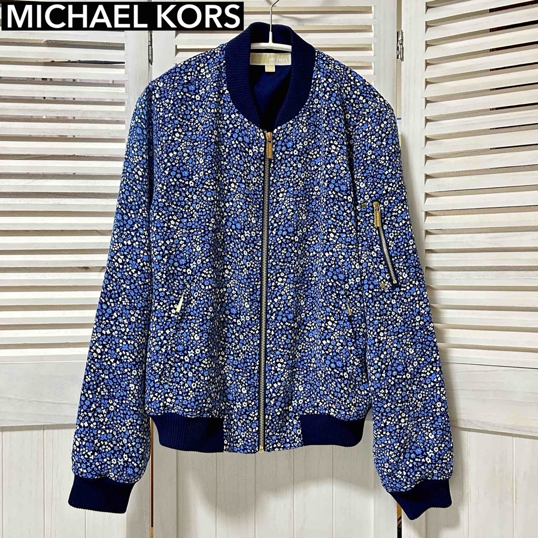 Michael Kors(マイケルコース)の新品同様　MICHAEL KORSフラワー ブルゾン ジャケット  レディースのジャケット/アウター(ブルゾン)の商品写真