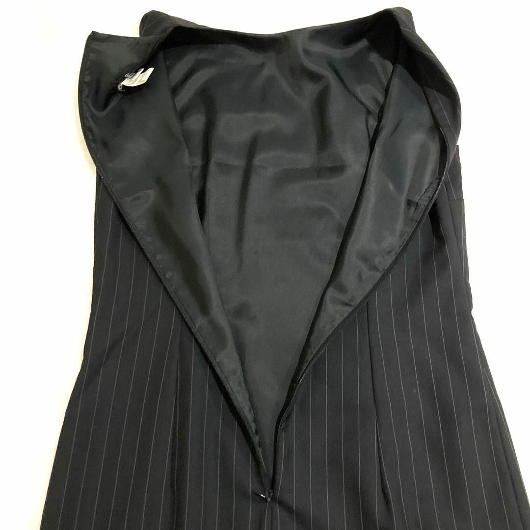 agnes b.(アニエスベー)のアニエスベー ジャケット&ワンピース　ピンストライプ　ブラック　サイズ2 レディースのフォーマル/ドレス(スーツ)の商品写真