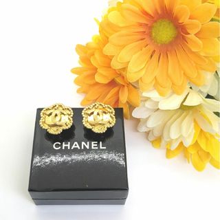 シャネル(CHANEL)のCHANNEL シャネル 96A ココマーク フラワー イヤリング ヴィンテージ(イヤリング)