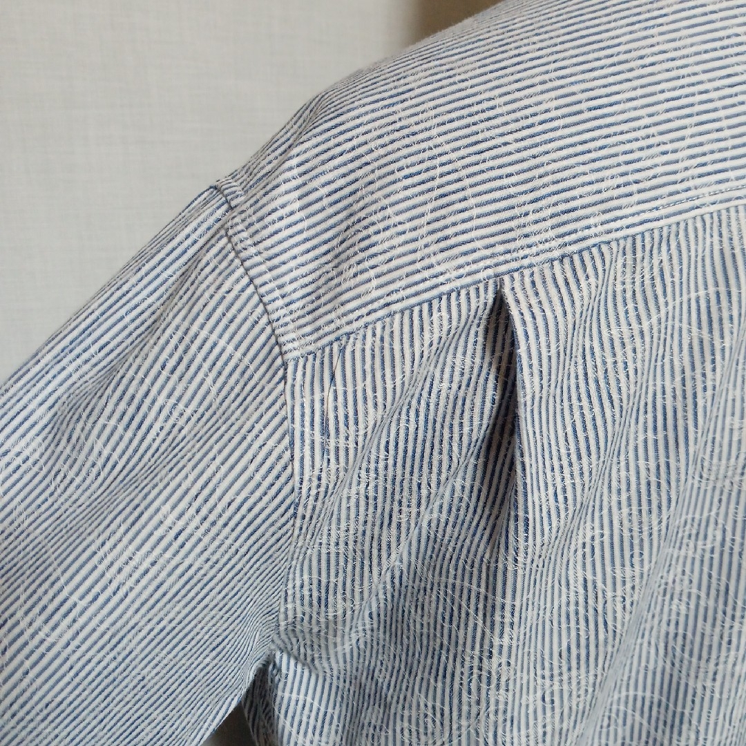 Aramis(アラミス)の美品 アラミス メンズシャツ ストライプ ボタニカル柄 春・夏 日本製 メンズのトップス(シャツ)の商品写真