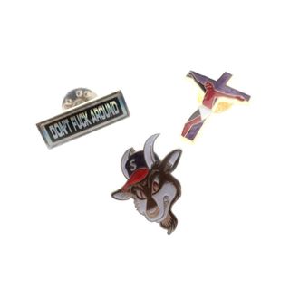 シュプリーム(Supreme)の【中古】【未使用】シュプリーム Supreme Goat Pin/Fuck Around Pin/Gonz Pin ピンズ 3個セット ゴールドxシルバー【メンズ】(その他)