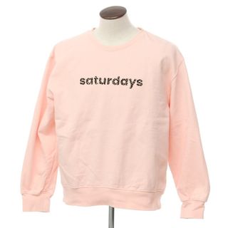 サタデーズニューヨークシティ(Saturdays NYC)の【中古】サタデーズ ニューヨークシティ Saturdays NYC コットン クルーネック スウェット ピンク【サイズL】【メンズ】(スウェット)