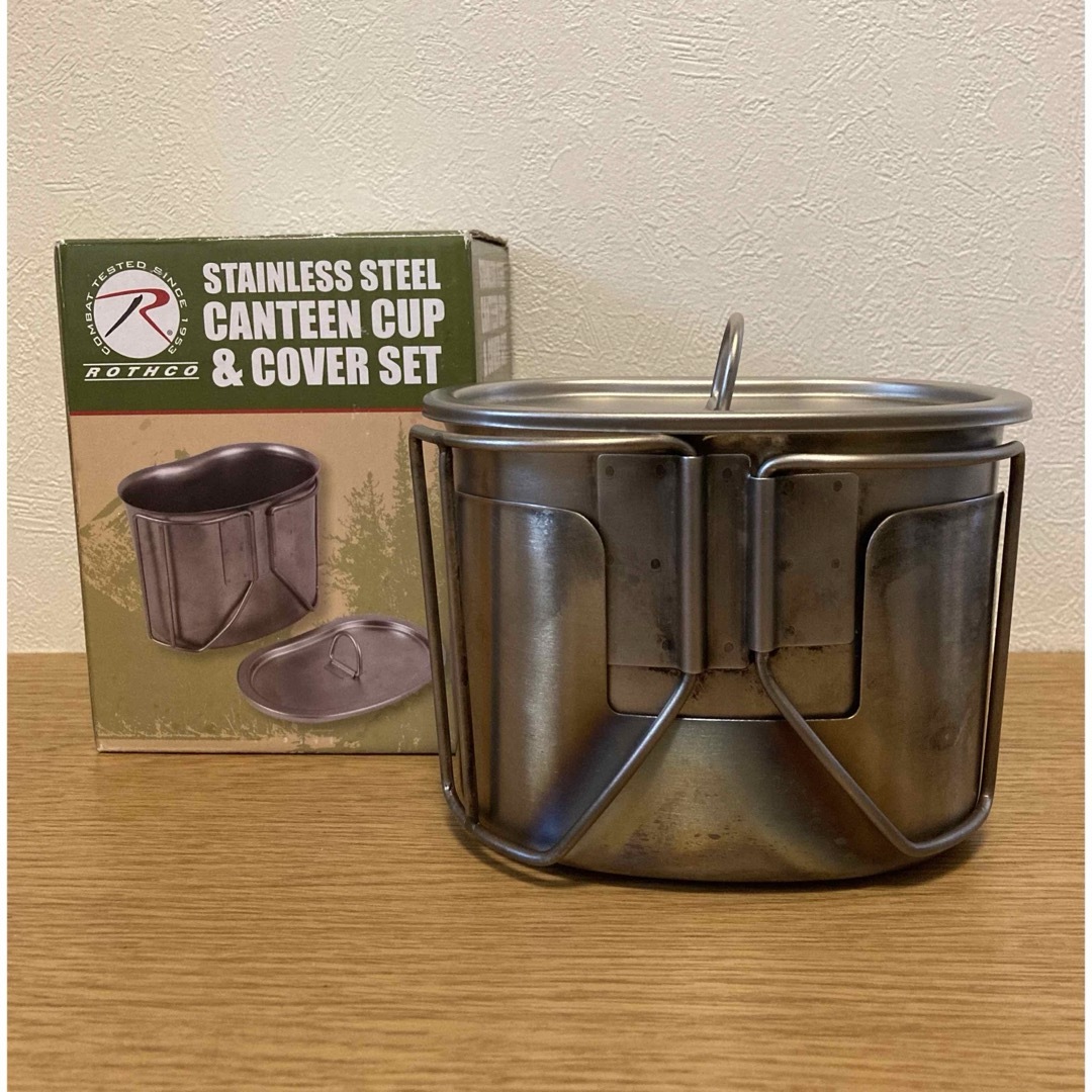 ROTHCO(ロスコ)のSTAINLESS STEEL CANTEEN CUP & COVER SET  スポーツ/アウトドアのアウトドア(調理器具)の商品写真