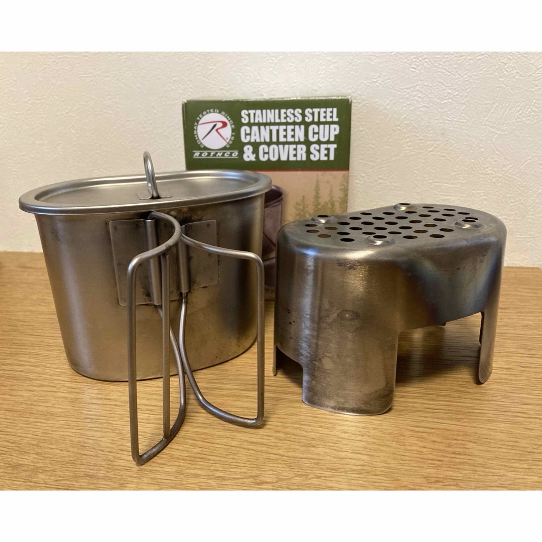 ROTHCO(ロスコ)のSTAINLESS STEEL CANTEEN CUP & COVER SET  スポーツ/アウトドアのアウトドア(調理器具)の商品写真