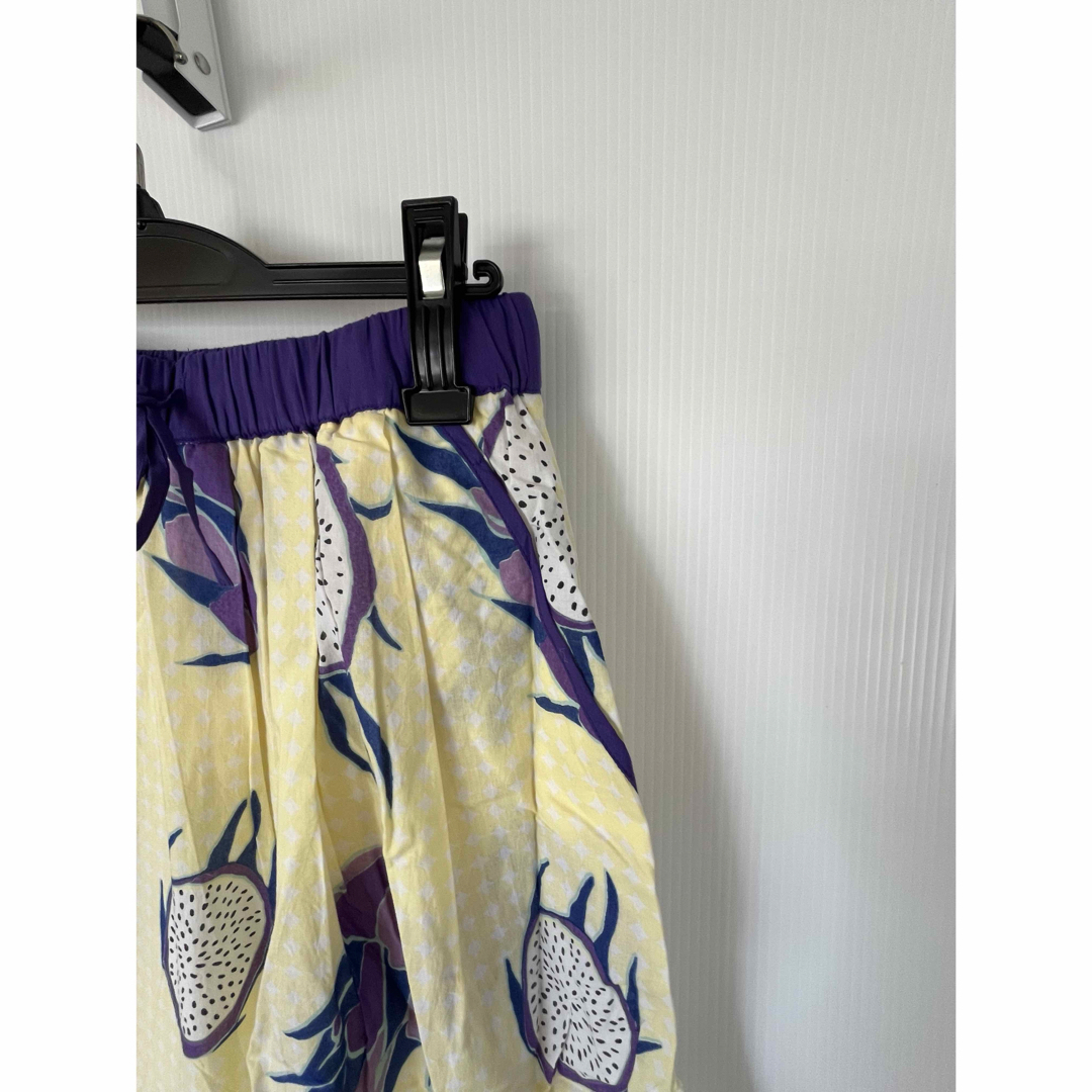 kilki　キルキー　ロングスカート　インド綿ドラゴンフルーツ柄　FREE  レディースのスカート(ロングスカート)の商品写真
