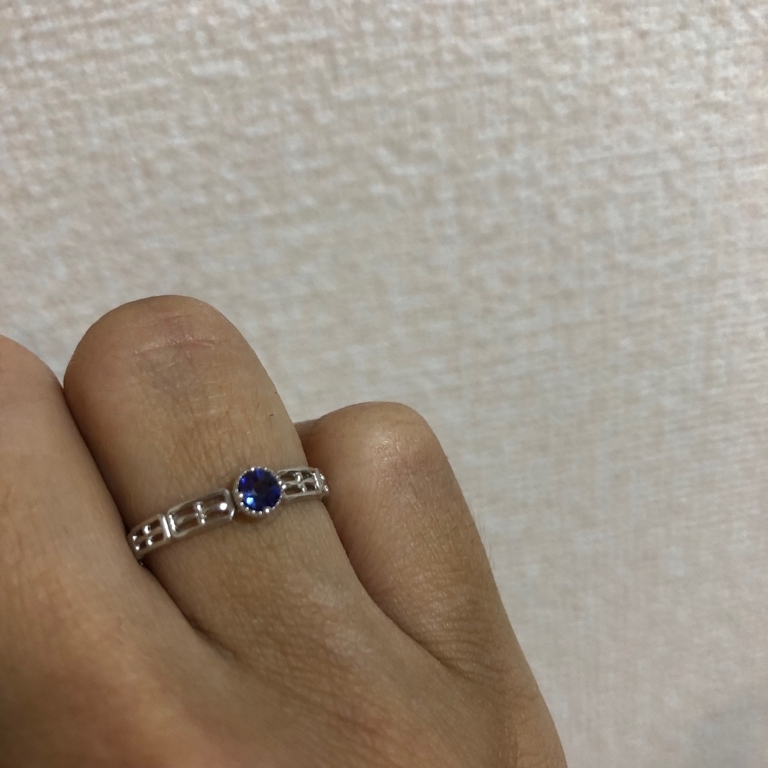 K10WGバイカラーサファイアリング　10号 レディースのアクセサリー(リング(指輪))の商品写真