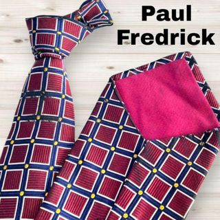 Paul Fredrick ポールフレドリック  シルクネクタイ  チェック(ネクタイ)