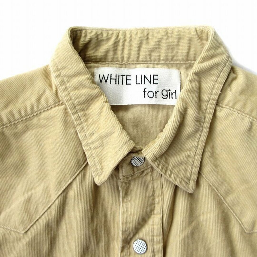 WHITE LINE(ホワイトライン)のホワイトライン WHITE LINE for girl コーデュロイ シャツ  レディースのトップス(シャツ/ブラウス(長袖/七分))の商品写真