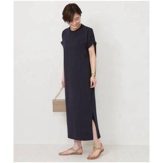 イエナ(IENA)の専用★YLEVE COTTON HALF SLEEVE ワンピース　ネイビー(ロングワンピース/マキシワンピース)