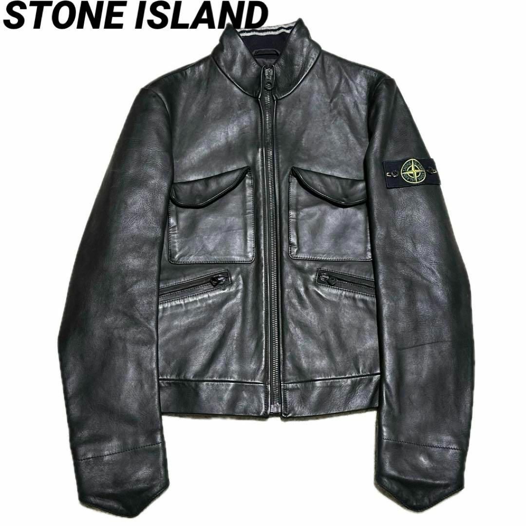 STONE ISLAND - 2007AW ストーンアイランド レザージャケット 牛革