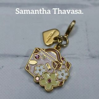 サマンサタバサ(Samantha Thavasa)の【匿名配送】サマンサ タバサ チャーム キーホルダー ゴールド バッグ ピンク2(チャーム)