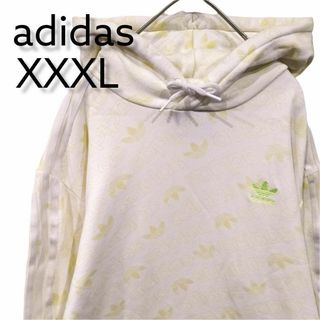 アディダス(adidas)の【希少デザイン】アディダス パーカー トレフォイル スリーストライプ XXXL(パーカー)