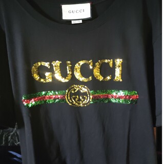 グッチ(Gucci)のグッチ スパンコール ロゴ Tシャツ GUCCI(Tシャツ(半袖/袖なし))