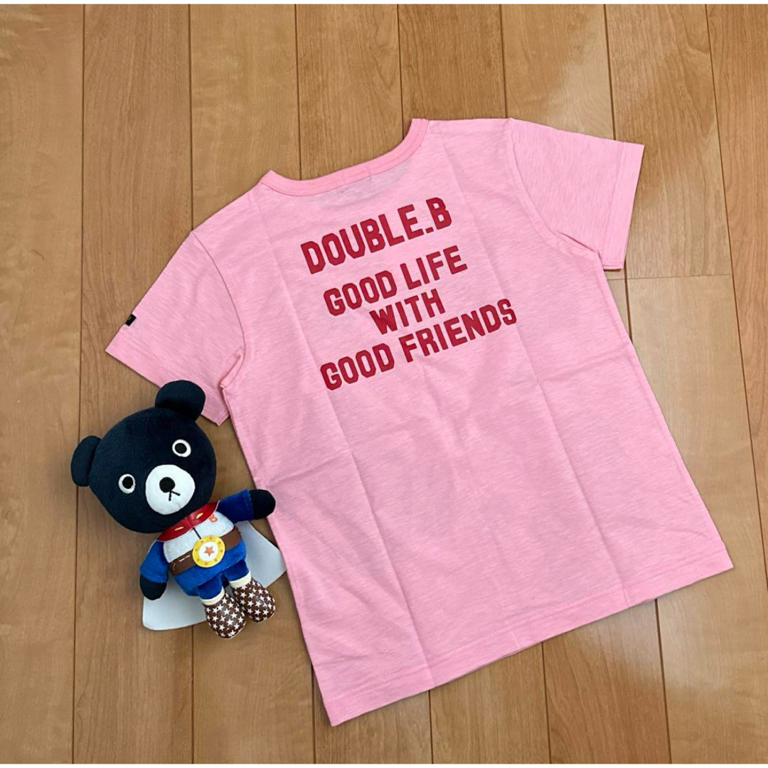 DOUBLE.B(ダブルビー)の★ダブルB★ビッグなB子ちゃん★半袖★Ｔシャツ★130★ピンク★ミキハウス★新品 キッズ/ベビー/マタニティのキッズ服女の子用(90cm~)(Tシャツ/カットソー)の商品写真