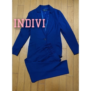 インディヴィ(INDIVI)の美品 INDIVI インディヴィ パンツスーツ セットアップ 合物 ワールド(スーツ)