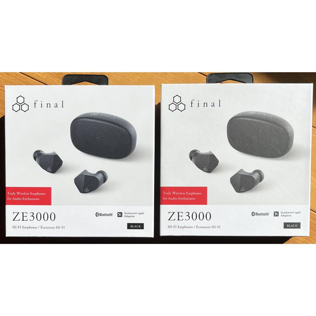 final フルワイヤレスイヤホン ZE3000 BLACK 未開封2個セット final フルワイヤレスイヤホン ZE3000 BLACK 未開封2個セット