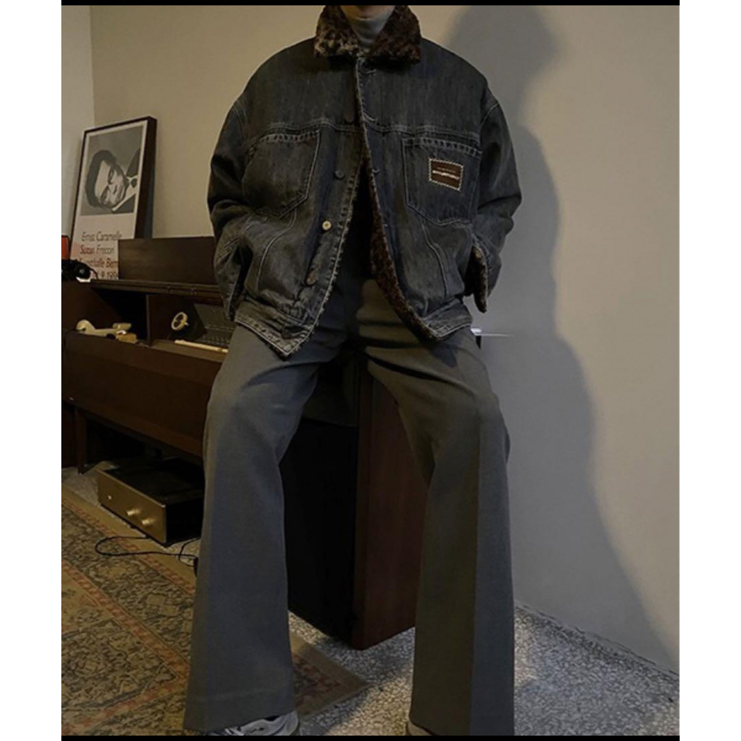 M.P Studios リバーシブルレオパード柄フェイクボア&デニムジャケット メンズのジャケット/アウター(Gジャン/デニムジャケット)の商品写真