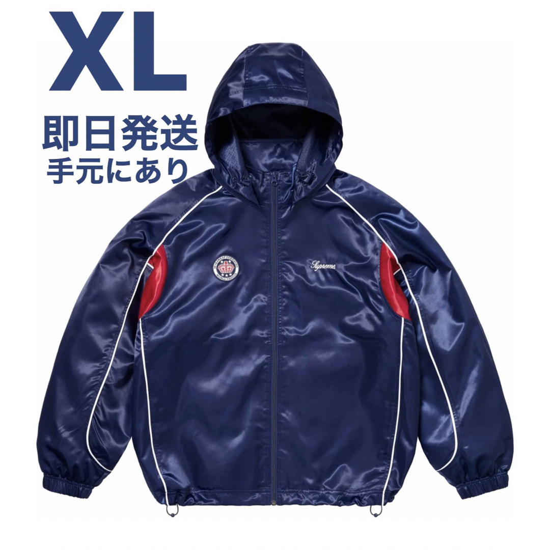 supreme 黒し satin hooded track jacket supreme 黒し satin hooded track jacket