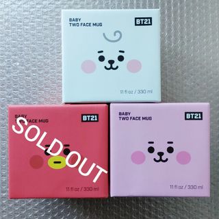 ビーティーイシビル(BT21)の使用済 2個セット BT21 ベビーマグカップ RJ COOKY(グラス/カップ)