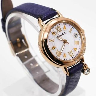 シチズン(CITIZEN)の《美品》CITIZEN wicca 腕時計 電波 ソーラー ピンク シェル t(腕時計)