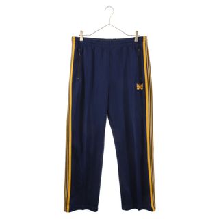 ニードルス(Needles)のNeedles ニードルス Track Line Straight Pants トラックラインストレートジャージパンツ MR444 ネイビー/イエロー(その他)