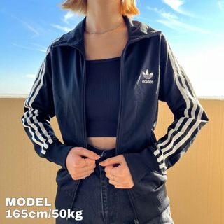 アディダス(adidas)のアディダス トラックジャケット S相当 ブラック 黒 ワンポイント 7494(ジャージ)