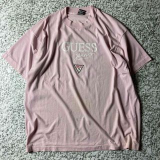 ゲス(GUESS)の【90sUSA製】ゲス　グランジ　ボロ　ロゴプリントTシャツ シングルステッチ(Tシャツ/カットソー(半袖/袖なし))