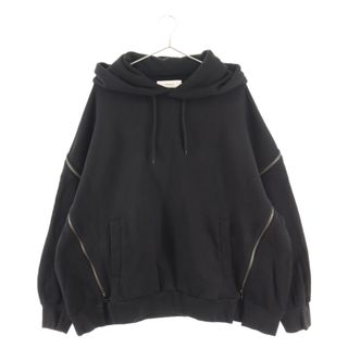 FACETASM - FACETASM ファセッタズム 23SS ZIPPER WAFFLE HOODIE ABH-SW-U04 ジッパーワッフル切り替えオーバーサイズスウェットパーカー ブラック