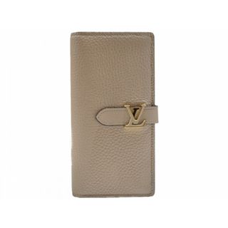 ルイヴィトン(LOUIS VUITTON)の【箱・布袋あり】LOUIS VUITTON　ルイヴィトン　LV ヴェルティカルウォレット　M81367　トリヨンレザー　ガレ　グレージュ　ライトブルー　長財布　ウォレット　レディース　メンズ　ユニセックス　シンプル　ギフト　プレゼント包装可　【中古】　松山久万ノ台店(財布)