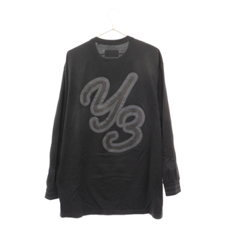 ワイスリー(Y-3)のY-3 ワイスリー Graphic Long Sleeve Tee ゴシックロゴプリント長袖Tシャツ IQ2146 ブラック(Tシャツ/カットソー(七分/長袖))