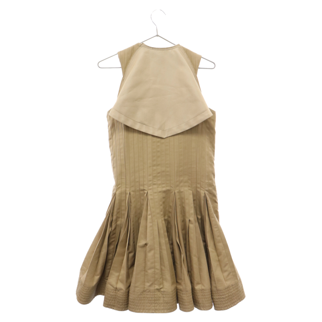 sacai(サカイ)のSacai サカイ 23SS Cotton Gabardine Dress コットン ギャバジンドレス ノースリーブワンピース ベージュ 23-06601 レディースのワンピース(ひざ丈ワンピース)の商品写真