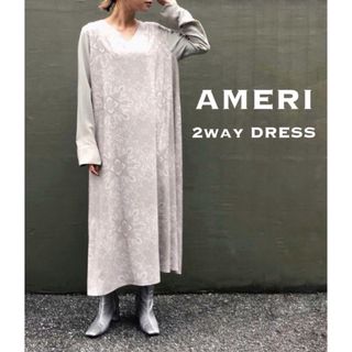 アメリヴィンテージ(Ameri VINTAGE)のAMERIアメリ　SARAH 2WAY FLARE DRESSロングワンピース(ロングワンピース/マキシワンピース)