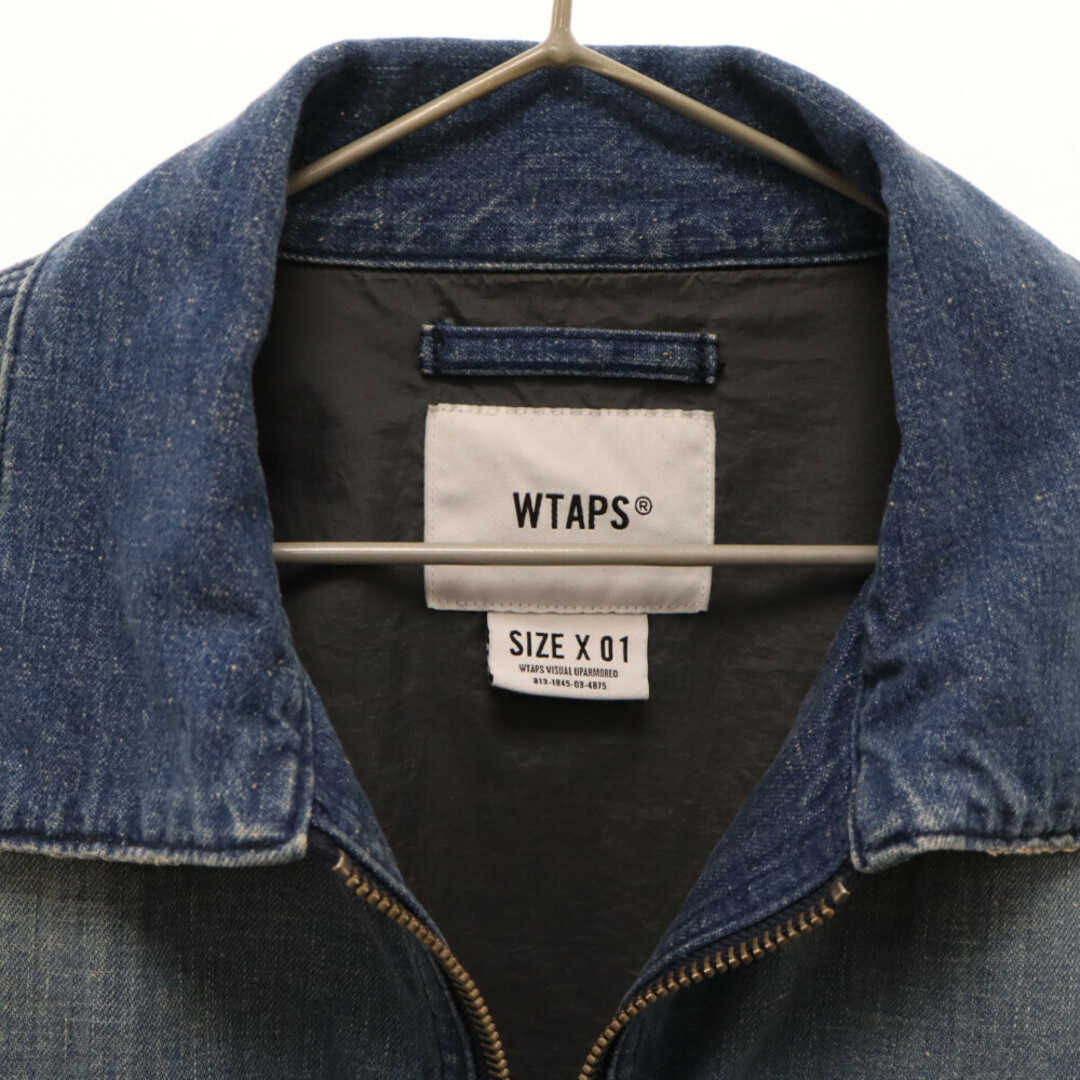 W)taps(ダブルタップス)のWTAPS ダブルタップス 19SS JACKET COTTON DENIM ジップアップ デニム ジャケット インディゴ 191WVDT‐JKM01 メンズのジャケット/アウター(Gジャン/デニムジャケット)の商品写真