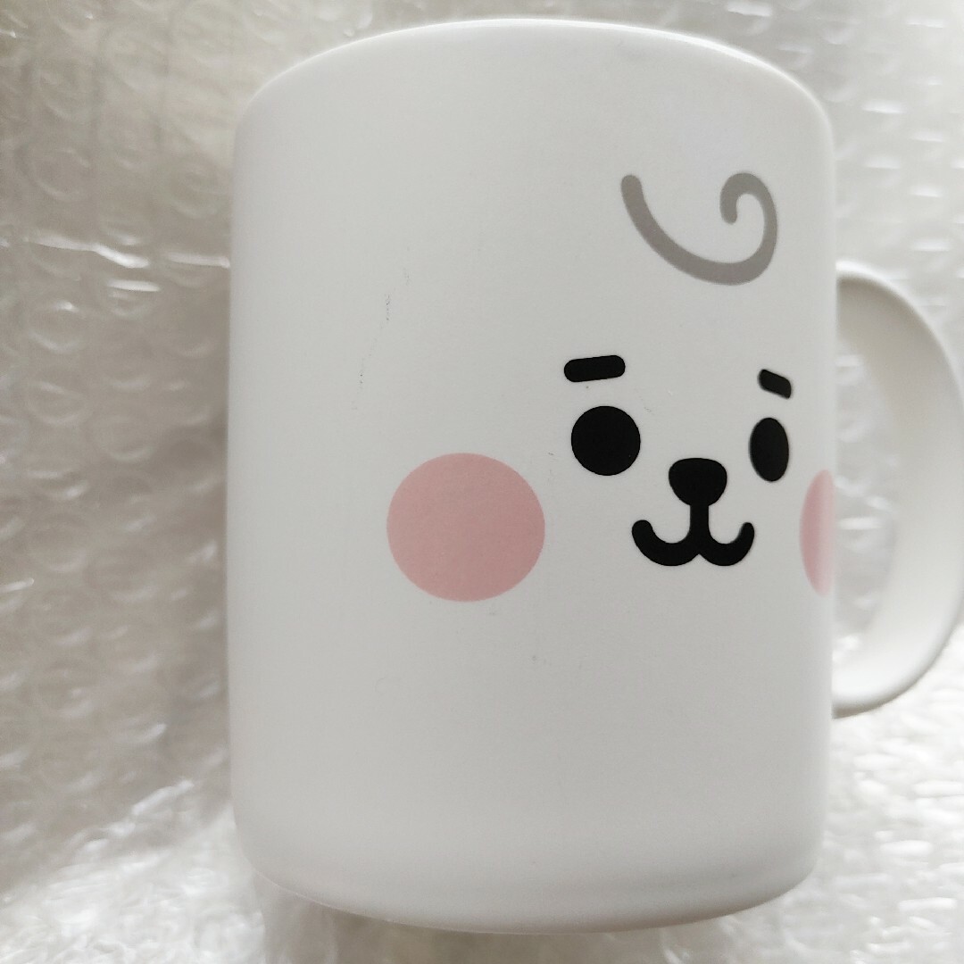 BT21(ビーティーイシビル)の使用済 BT21 RJ ベビーマグカップ インテリア/住まい/日用品のキッチン/食器(グラス/カップ)の商品写真