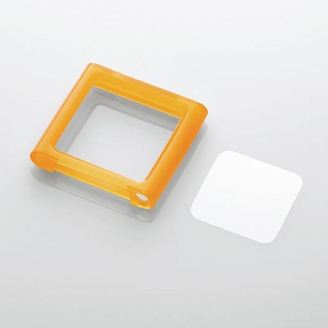 ELECOM(エレコム)の6th iPod nano用ソフトケース オレンジ スマホ/家電/カメラのオーディオ機器(ポータブルプレーヤー)の商品写真