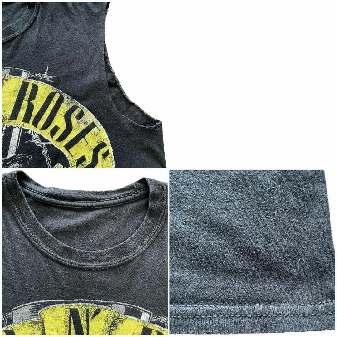 ガンズアンドローゼズ ノースリーブ バンドT プリントTシャツ L グレー 黄色 メンズのトップス(Tシャツ/カットソー(半袖/袖なし))の商品写真