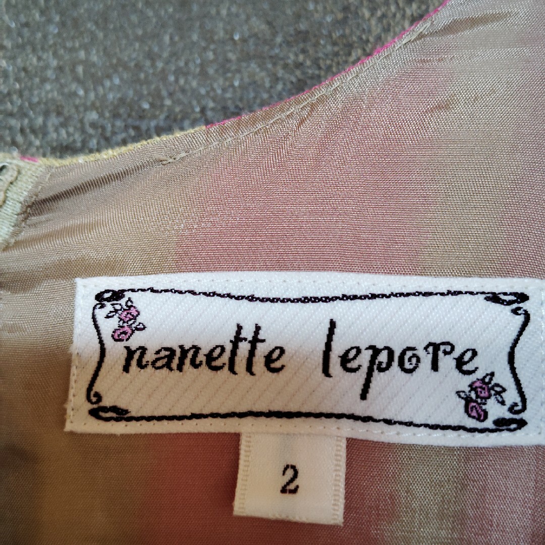 Nanette Lepore(ナネットレポー)のナネットレポーのピンク＆ベージュサマードレス レディースのワンピース(ひざ丈ワンピース)の商品写真