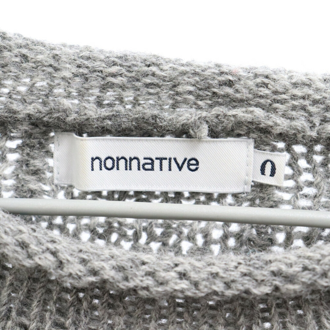 nonnative(ノンネイティブ)のnonnative ノンネイティブ 13AW ローゲージ クルーネック ウールニットセーター グレー NN-K2401 メンズのトップス(ニット/セーター)の商品写真