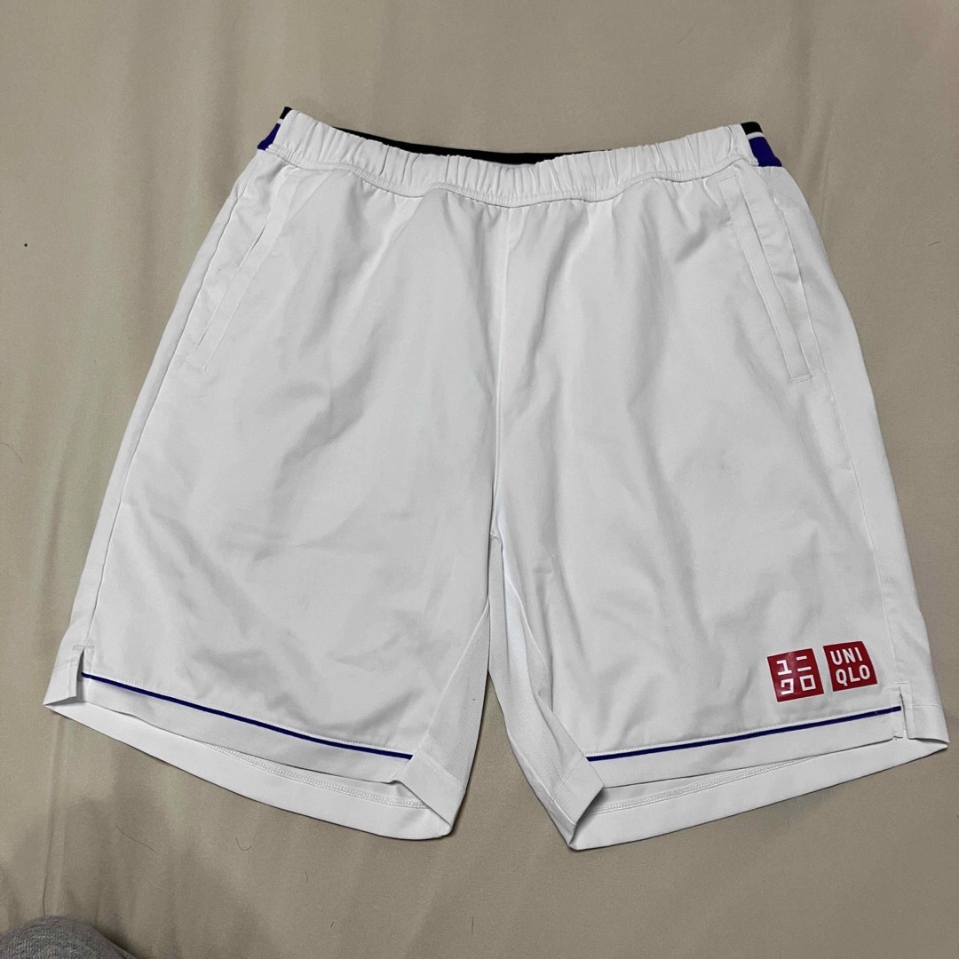 UNIQLO(ユニクロ)のUNIQLO RFドライショートパンツ M 白 スポーツ/アウトドアのテニス(ウェア)の商品写真