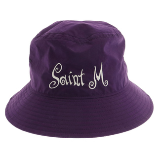 SAINT MICHAEL セントマイケル 23SS SAINT M Baket Hat ロゴ刺繍 ナイロン バケットハット パープル SM-S23-0000-75(ハット)