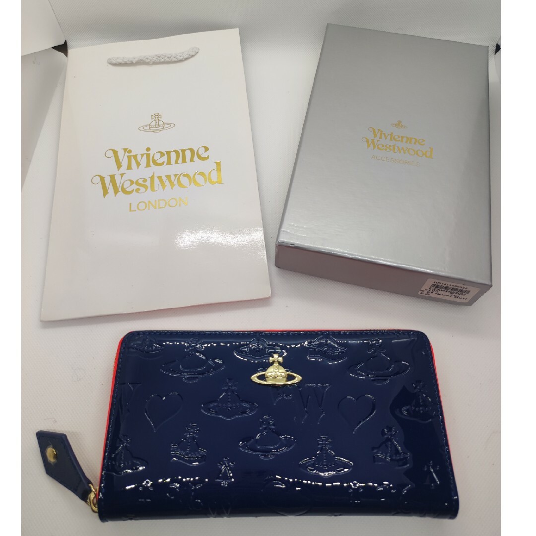 Vivienne Westwood(ヴィヴィアンウエストウッド)のVivienneWestenwood 長財布　青　赤　エナメル レディースのファッション小物(財布)の商品写真