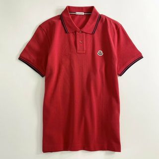 モンクレール(MONCLER)の6e19-16 未使用 タグ付☆MONCLER モンクレール ロゴワッペンポロシャツ サイズS レッド  MAGLIA POLO MANICA C マリアポロマニカ メンズ(シャツ)