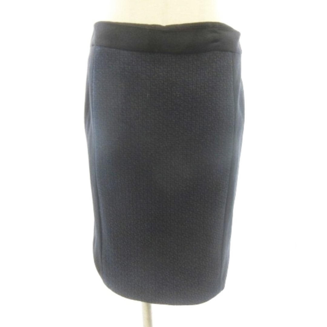UNITED ARROWS(ユナイテッドアローズ)のユナイテッドアローズ ウール混 ひざ丈 切替 スカート 紺 ネイビー 38 約M レディースのスカート(ひざ丈スカート)の商品写真