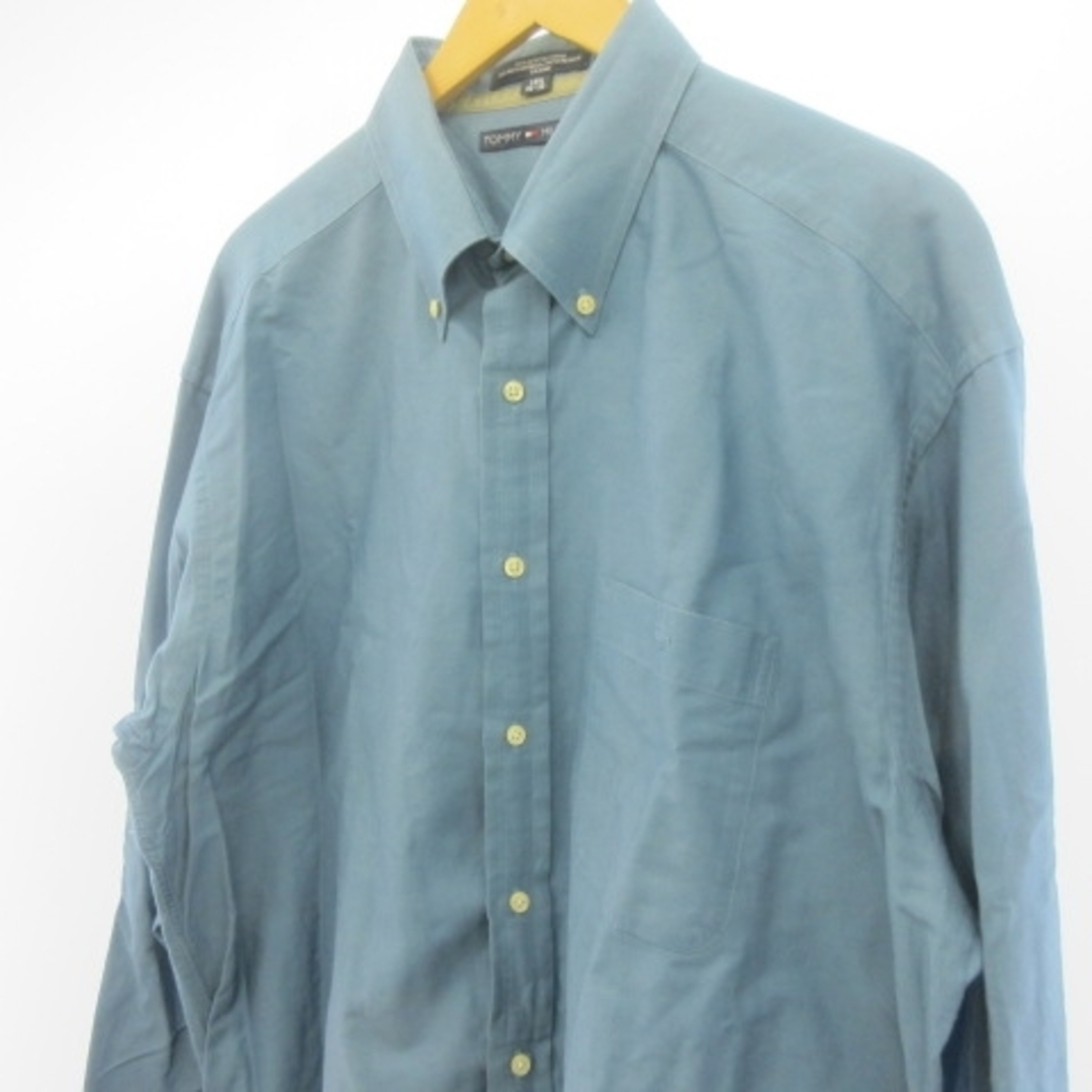 TOMMY HILFIGER(トミーヒルフィガー)のトミーヒルフィガー BDシャツ ボタンダウンシャツ 長袖 青 16.5 約XL メンズのトップス(シャツ)の商品写真